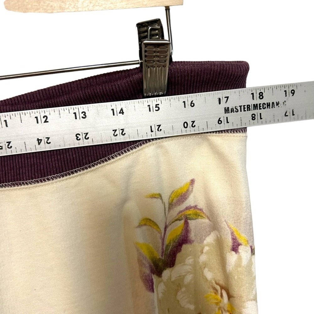 Y2K Lucky Brand M-XL sweatpants cropped flower graphic print boho vintage knit - Picture 7 of 13